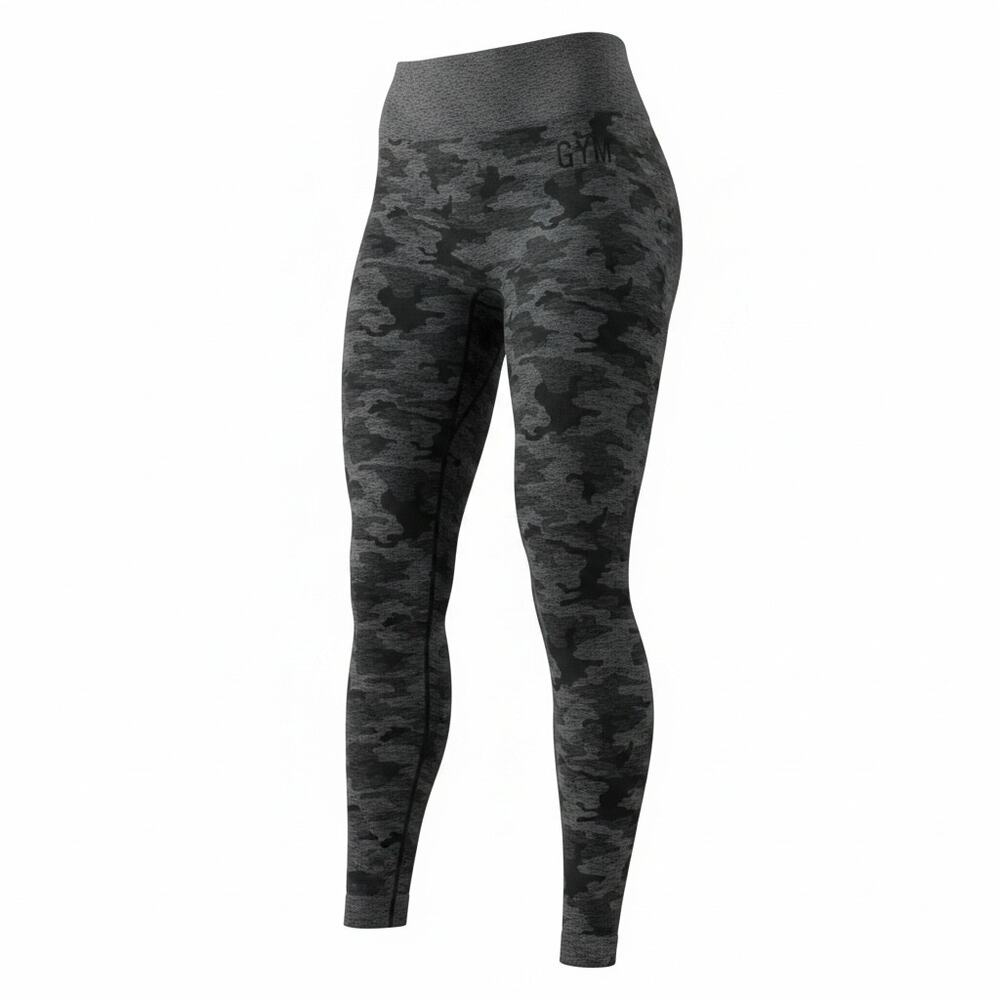 Gymshark Adapt Camo Seamless Leggings Black/Grey Size S